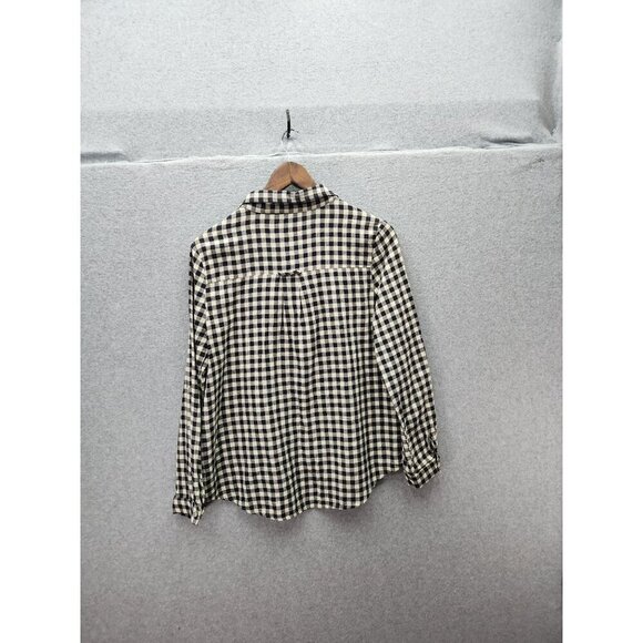 Paper Crane Black & White Plaid Button-Up Blouse - Womens Medium - Picture 4 of 4